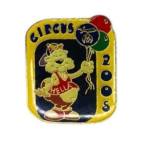 2005 Hella Shriners "Circus" Lapel Pin 1" Bear with Balloons Resin on Metal